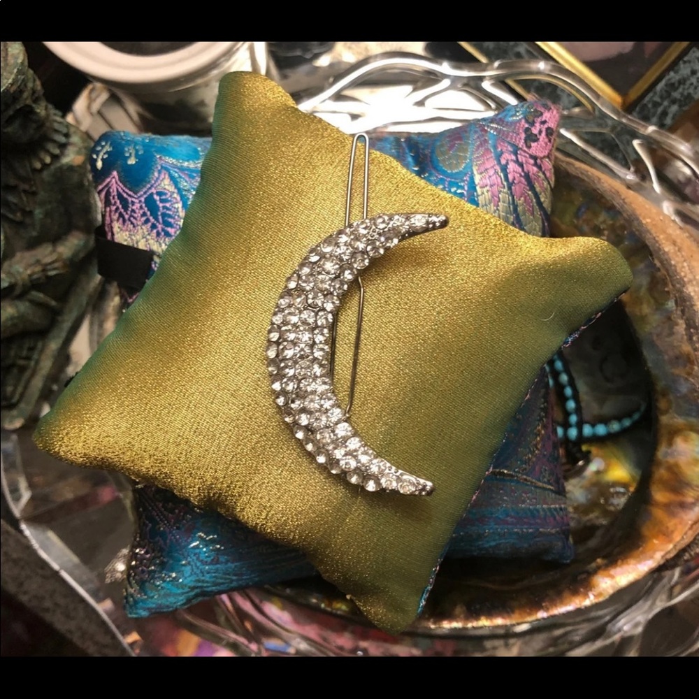 Crystal Moon hair Clip